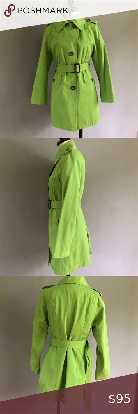 Women's Michael KORS Lime Green Button Up Jacket 